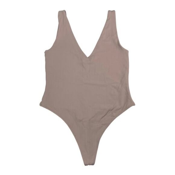 Aritzia Babaton Contour Bodysuit In Deep Taupe Size Large - Picture 2 of 5